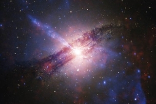Large jets of high-energy particles from galaxy Centaurus A (Cen A). Image credit: NASA