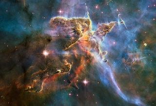 Pillar of dust and gas in the Carina Nebula. Credit: NASA's Hubble Space Telescope