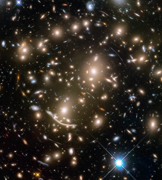 Distorted images of remote galaxies. Credit: NASA