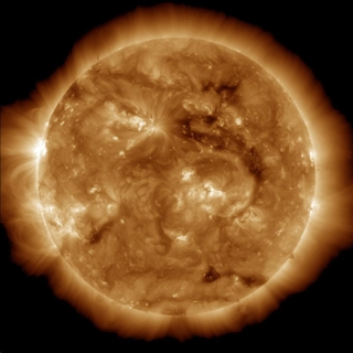 Solar wind leaving the sun. Credit: NASA Solar Dynamic Observatory